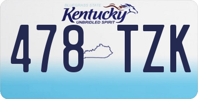 KY license plate 478TZK