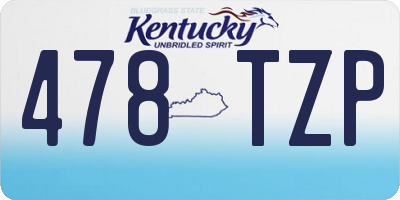 KY license plate 478TZP
