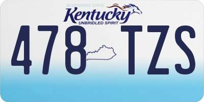 KY license plate 478TZS
