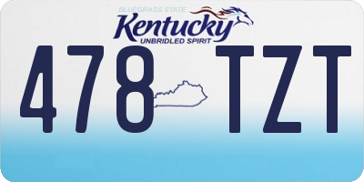 KY license plate 478TZT