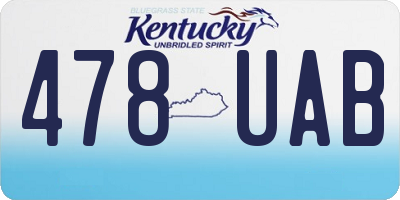 KY license plate 478UAB