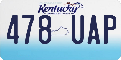 KY license plate 478UAP