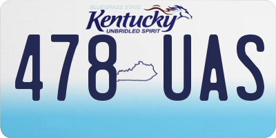 KY license plate 478UAS