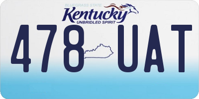 KY license plate 478UAT