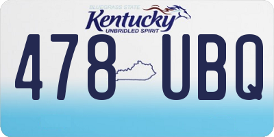 KY license plate 478UBQ