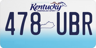 KY license plate 478UBR