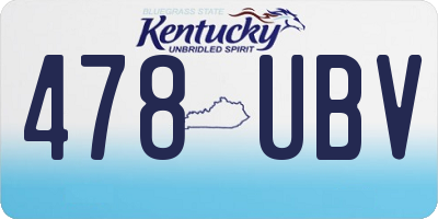 KY license plate 478UBV