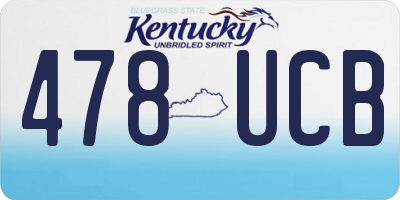 KY license plate 478UCB