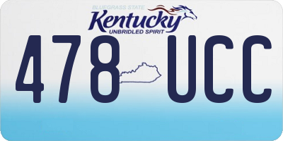 KY license plate 478UCC