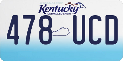 KY license plate 478UCD