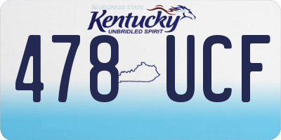 KY license plate 478UCF