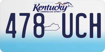 KY license plate 478UCH