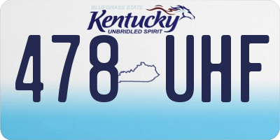 KY license plate 478UHF