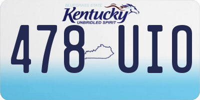 KY license plate 478UIO