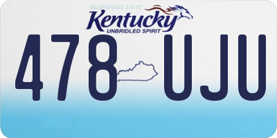 KY license plate 478UJU