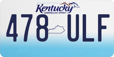 KY license plate 478ULF