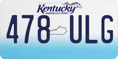 KY license plate 478ULG