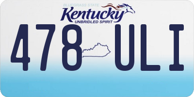 KY license plate 478ULI