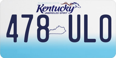 KY license plate 478ULO