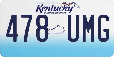 KY license plate 478UMG