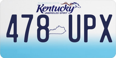 KY license plate 478UPX