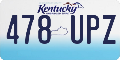 KY license plate 478UPZ