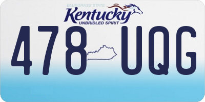 KY license plate 478UQG