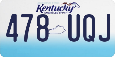 KY license plate 478UQJ