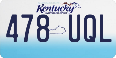 KY license plate 478UQL