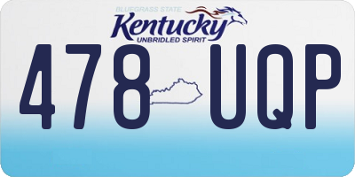 KY license plate 478UQP