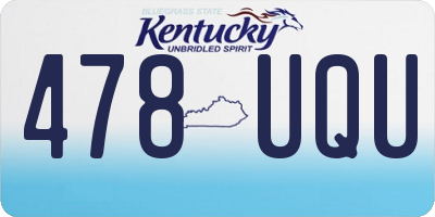 KY license plate 478UQU
