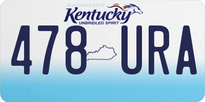 KY license plate 478URA