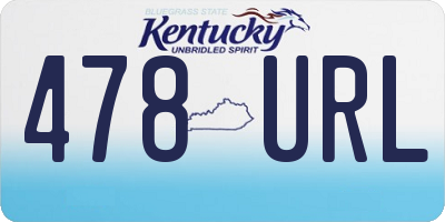 KY license plate 478URL
