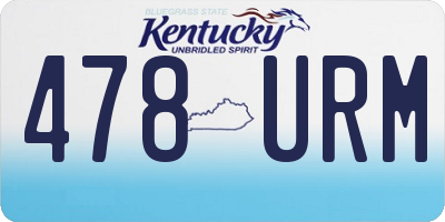 KY license plate 478URM