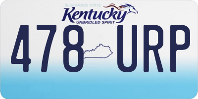 KY license plate 478URP