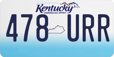 KY license plate 478URR