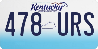 KY license plate 478URS