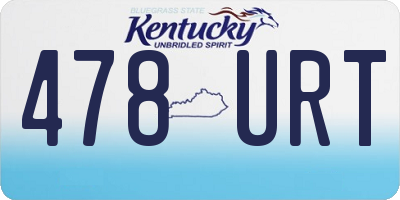 KY license plate 478URT