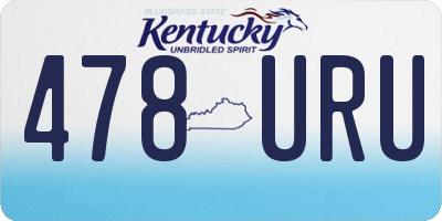 KY license plate 478URU