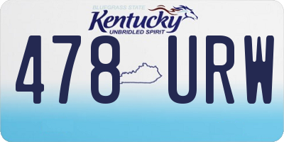 KY license plate 478URW
