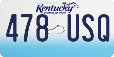 KY license plate 478USQ