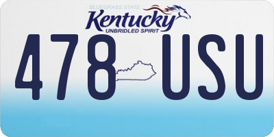 KY license plate 478USU
