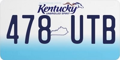 KY license plate 478UTB