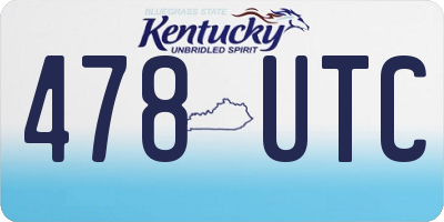 KY license plate 478UTC