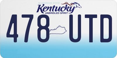KY license plate 478UTD