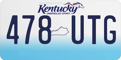 KY license plate 478UTG