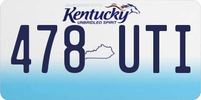 KY license plate 478UTI