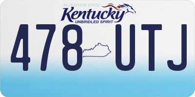 KY license plate 478UTJ