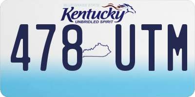 KY license plate 478UTM