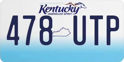 KY license plate 478UTP